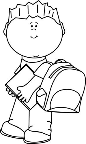 School Kid Clipart Black And White Clip Art Library