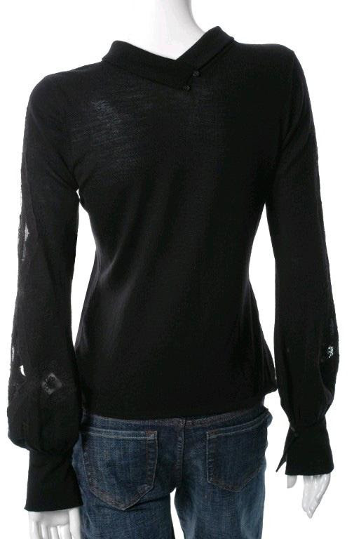 ELIE TAHARI • Black GABRIELLA Extra Fine Merino Wool Sweater • NEW ...