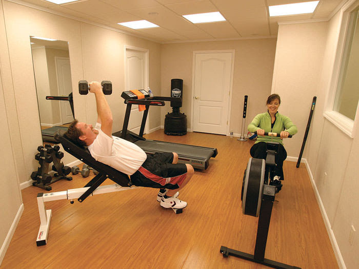 Impressive Basement Gym Flooring 700 x 525