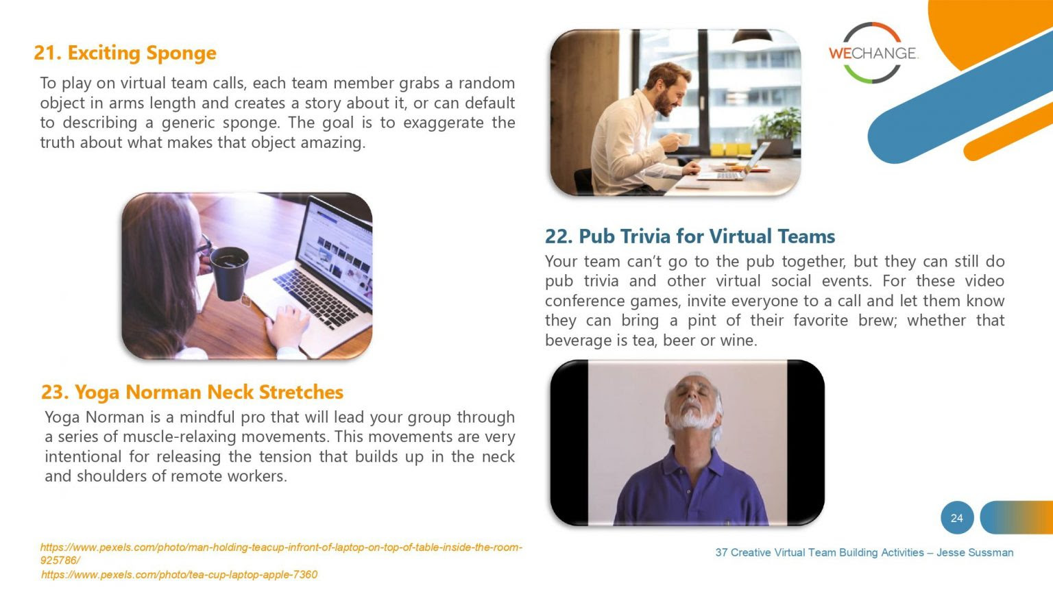 Online Agile Games for working from home Teams | WeChange