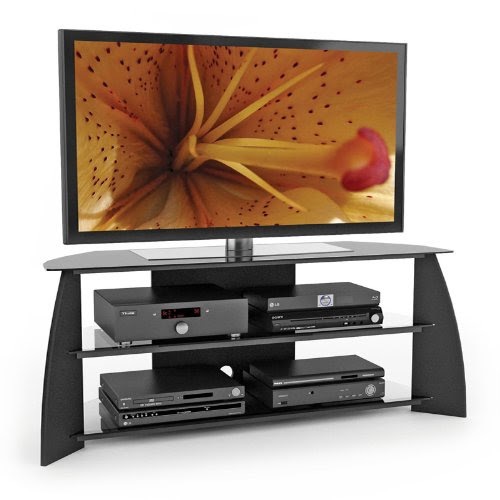Sonax E-0301-VT Florence 57-Inch Television/Component Stand, Midnight Black