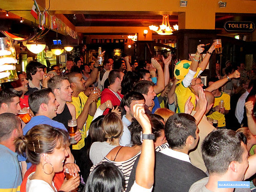 Brazil football fans, London