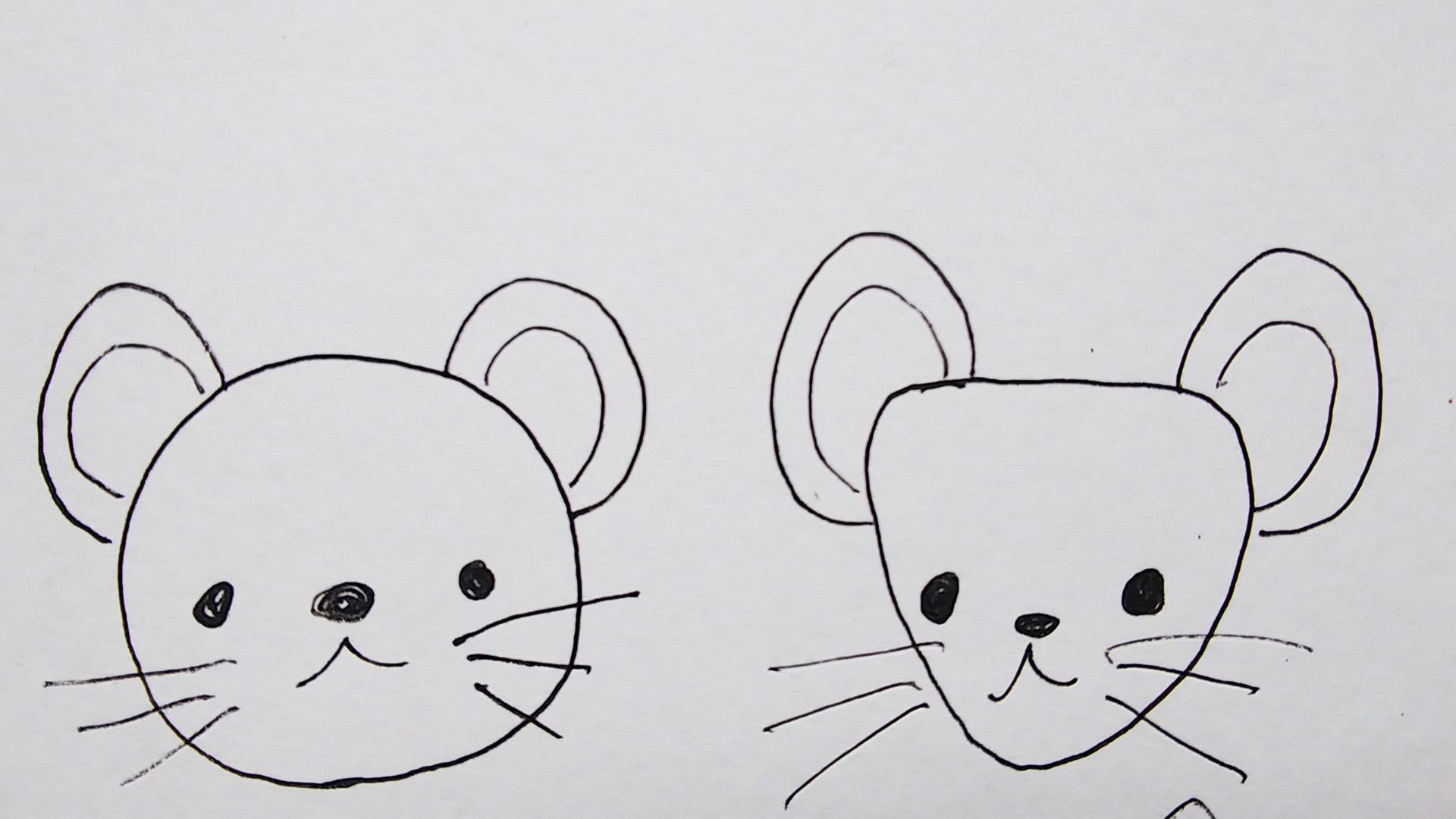 楽しい 簡単 小さい子でも描けるかわいいネズミの描き方 生き物描き巡り