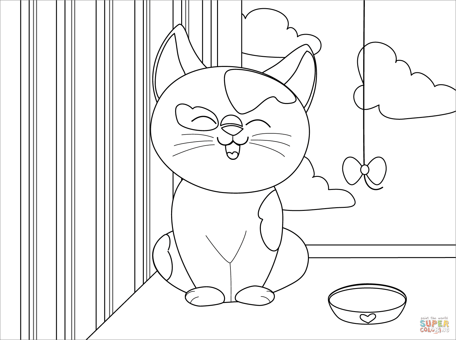 Cute Cat Coloring Page Free Printable Coloring Pages Catscat's, kitty cat, a cat, cats, babycats, cute cats, cute cats coloring pages, cats', black catcatz, nice cats, serval cats, cat page, kiity cat, catescats and. supercoloring com