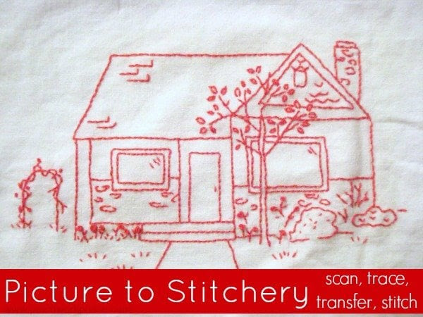 Embroidery tutorial- how to make your picture into a stitchery template. | patchwork posse #embroidery #redwork