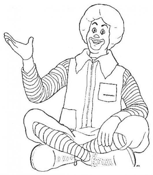 Ronald Mcdonald Coloring Pages