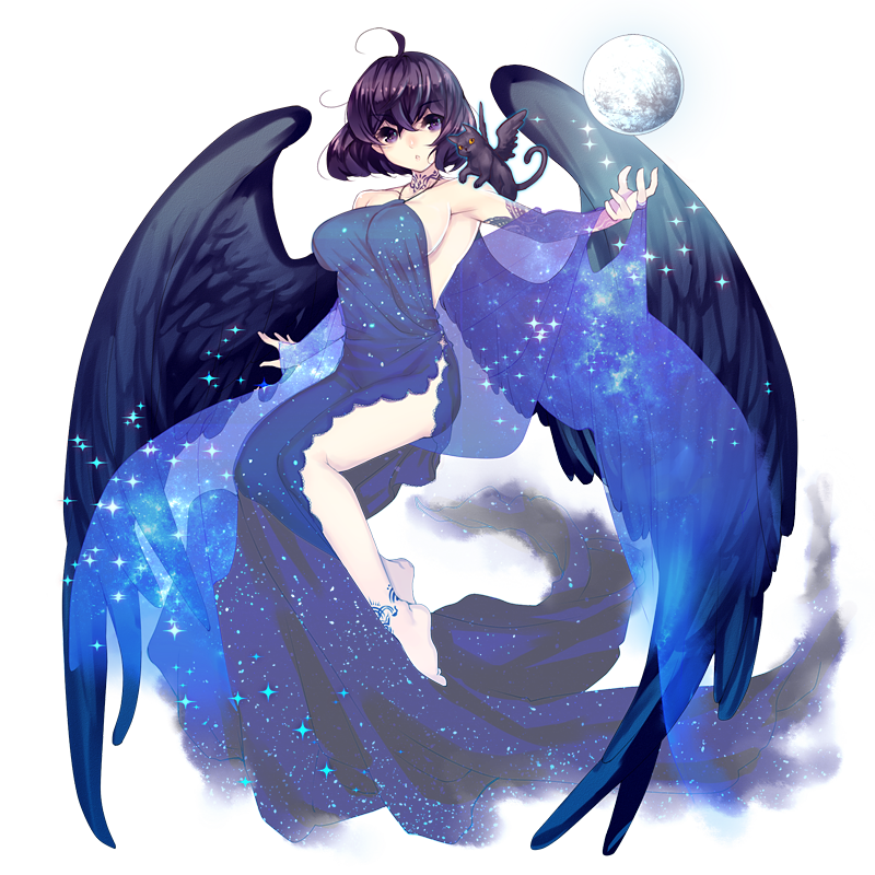 悪魔 夜空を纏う堕天使 イラスト詳細 らっかみ