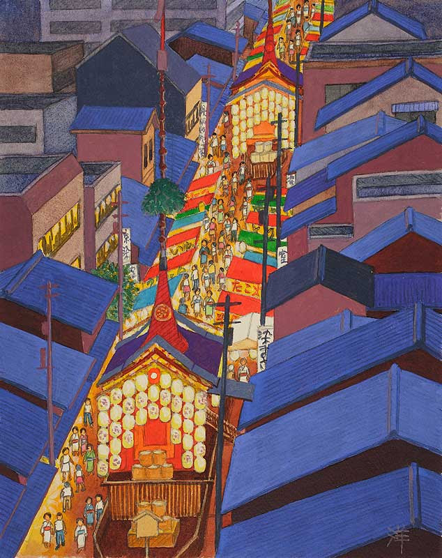 京都の夏の風物詩祇園祭イラスト ストックイラスト 衛星写真素材blog 株式会社アートバンク オフィシャルブログ