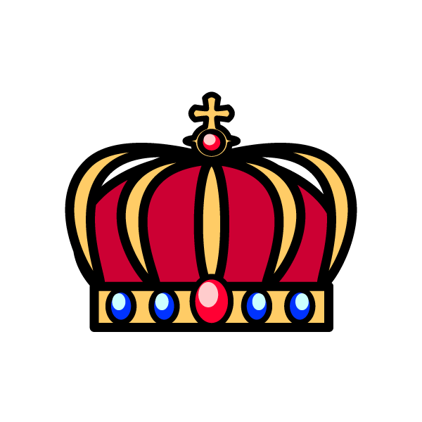 かわいい王冠2の無料イラスト 商用フリー オイデ43