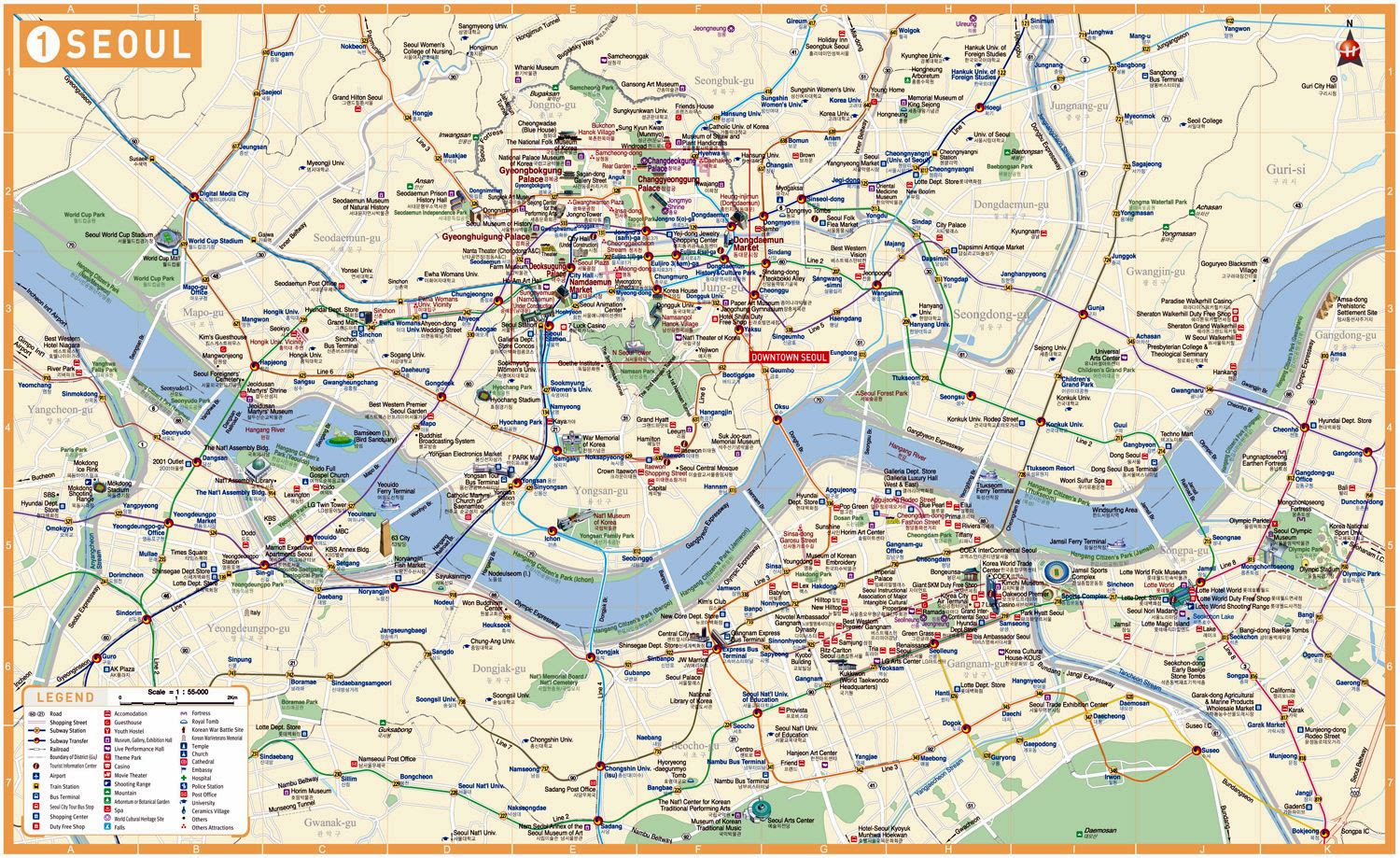 seoul city centre map Large Seoul Maps For Free Download And Print High Resolution And seoul city centre map