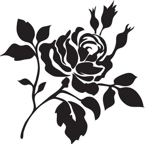  9 best images of free printable rose stencils free printable rose