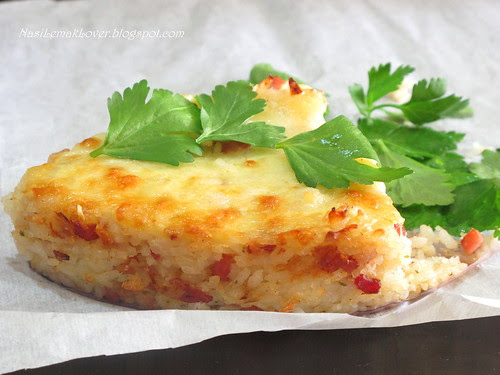 Baked cheese rice cake
