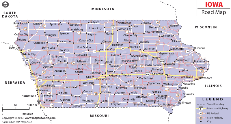 Iowa Road Map