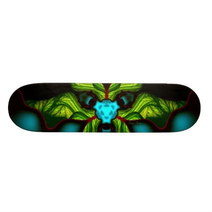 Demon Shadows – Emerald and Yellow Mask Skate Boards