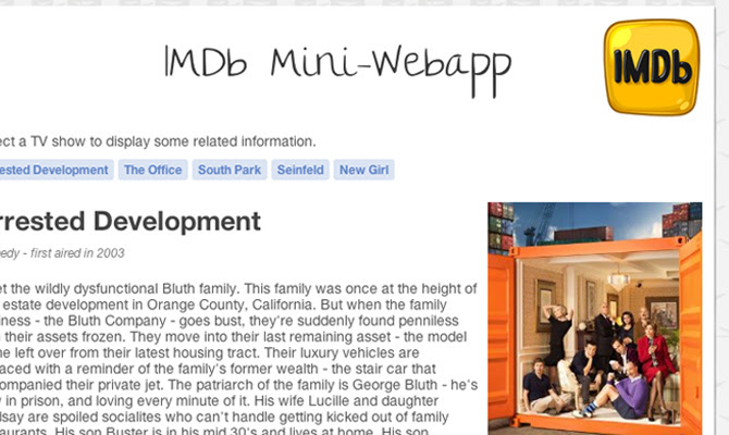 dynamic imdb webapp my movie api howto tutorial jquery