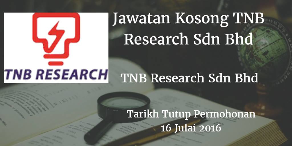 Jawatan Kosong TNB Research 16 Julai 2016