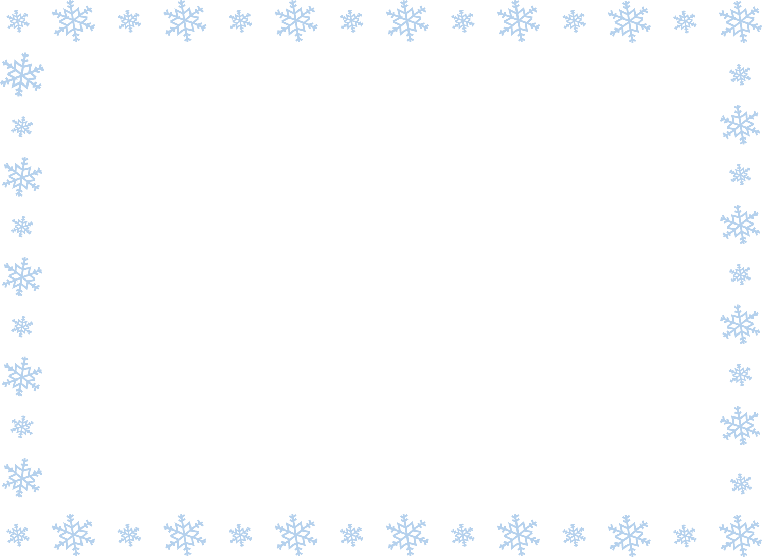 飾り枠 ライン 無料イラスト素材 冬