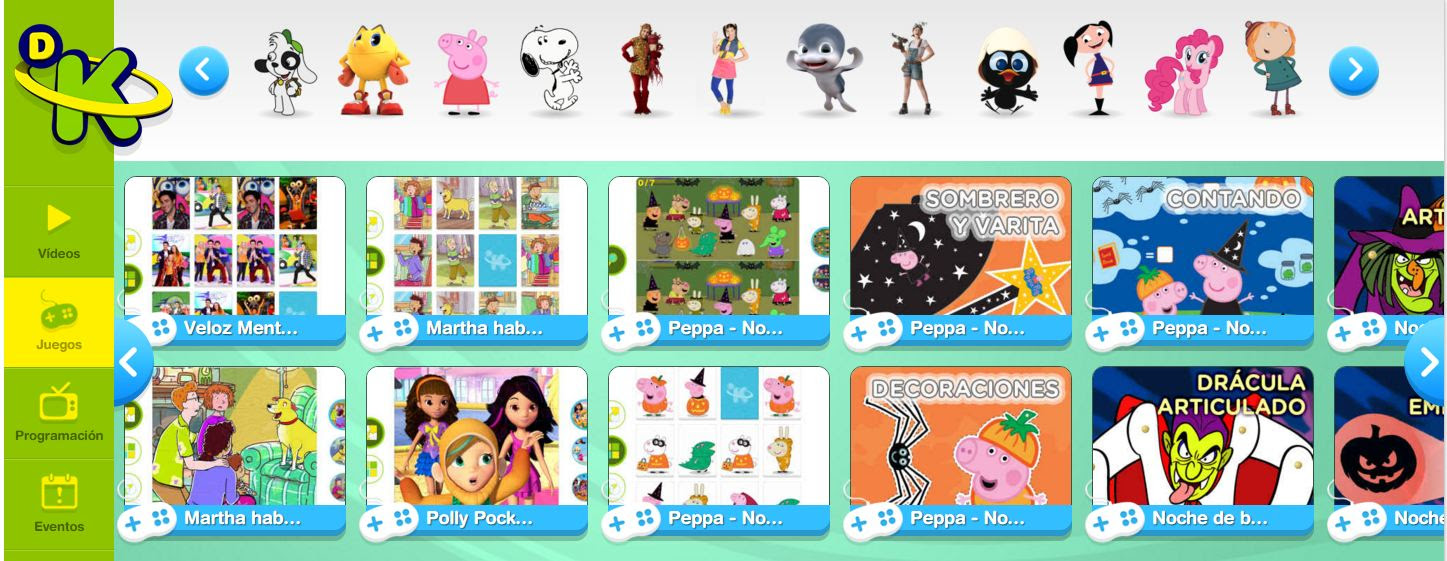 DiscoveryKids. Gran variedad de juegos educativos