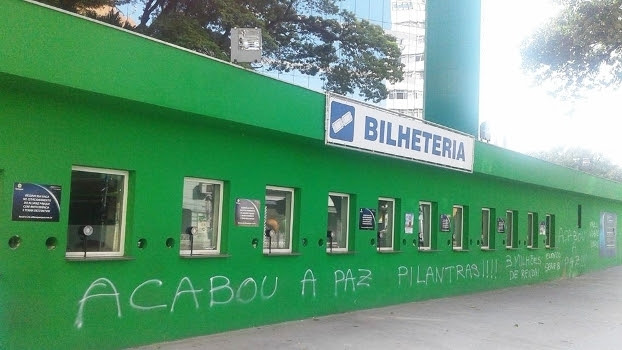 Allianz Parque Palmeiras Pichado Protesto 21/03/2016