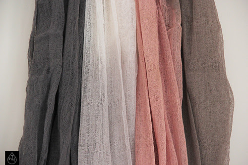 scarves and linen panels