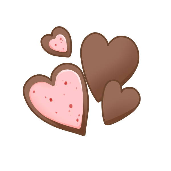 ハート型のチョコレートのイラスト かわいいフリー素材が無料のイラストレイン