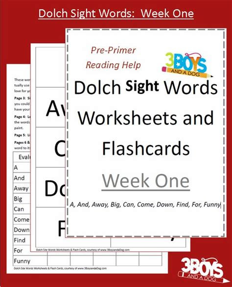  dolch sight words kindergarten printable words print