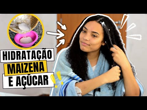 HIDRATAÇÃO DE MAIZENA E AÇÚCAR | ADEUS CABELO RESSECADO E SEM VIDA