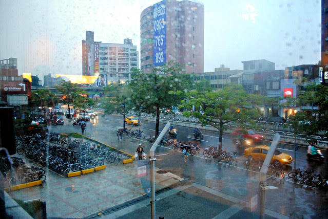 Window View Rainy Evening