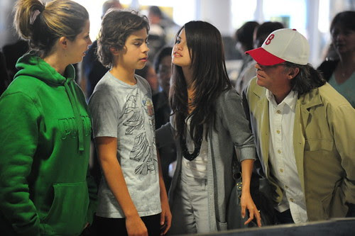 Selena Gomez And Co-Star Jake Austin Stay Close At LAX