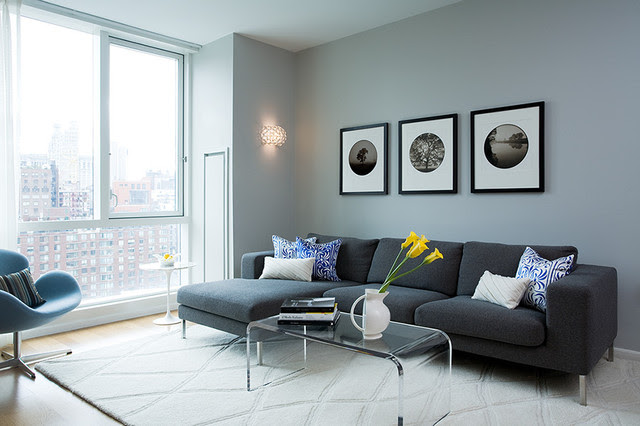 Sleek Living Room Home Design Ideas, Pictures, Remodel and Decor