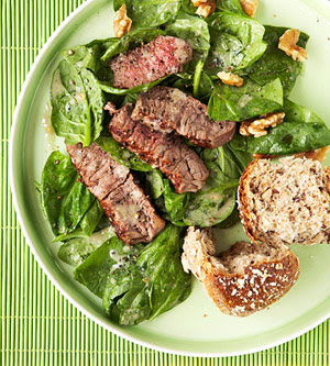 Steak Salad with Lemon Walnut Vinaigrette
