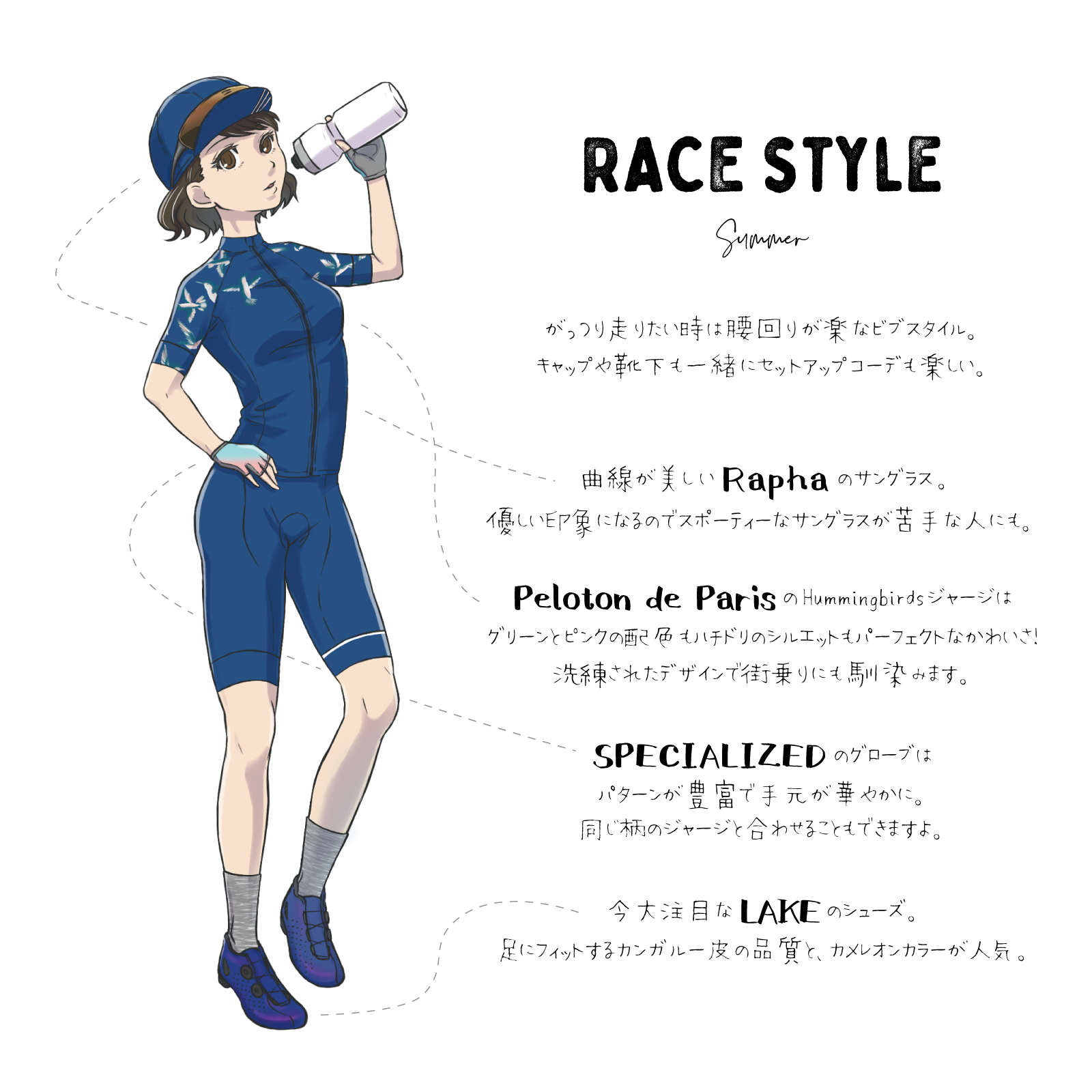 必見 ロードバイク女子のコーディネート図鑑 Chriboo