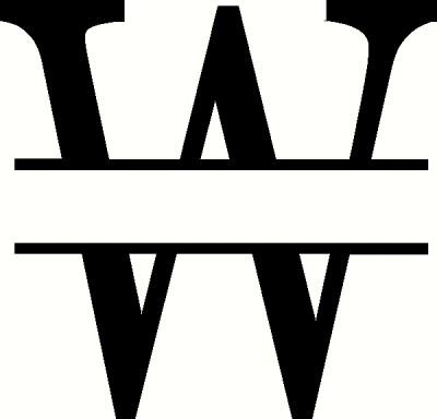 Split Monogram Svg W Clip Art Library