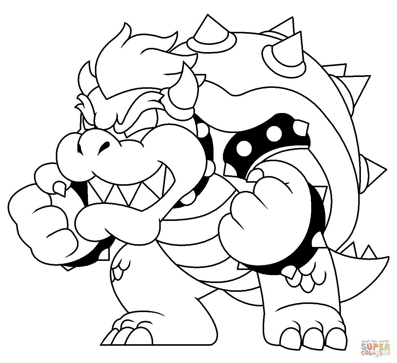 Clicca su disegni da colorare di Bowser per