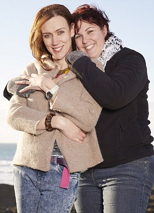 Ayla Holdom with her partner, Wren. The pair wed in a civil ceremony six years ago