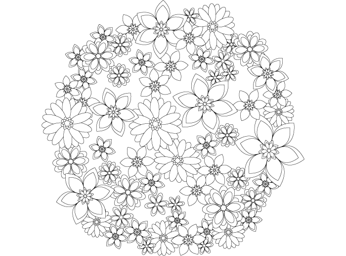 無料 大人の塗り絵 花 大人の塗り絵工房