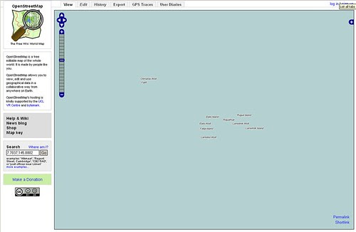 Olimarao Atoll - Vicinity Map from OpenStreetMap