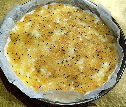 cheese cake al mascarpone con mostarda di kiwi