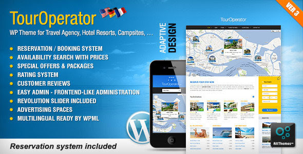 Tour Operator v3.15 - WP theme with Reservation System