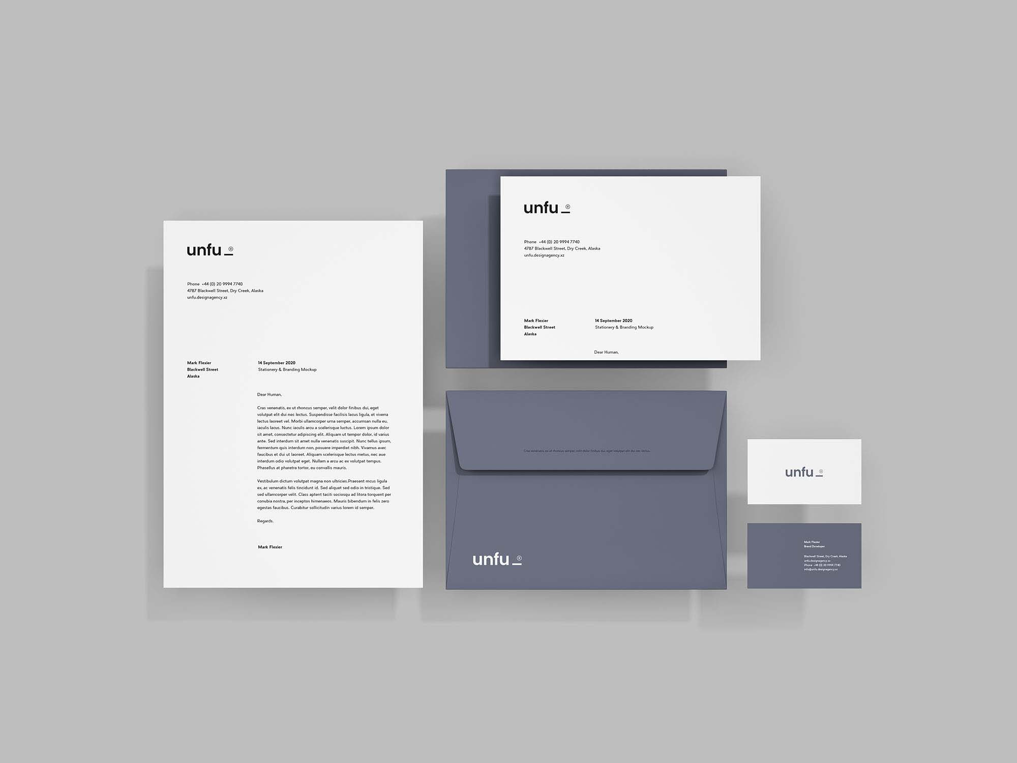 Download Free Simple Branding Mockup Psd