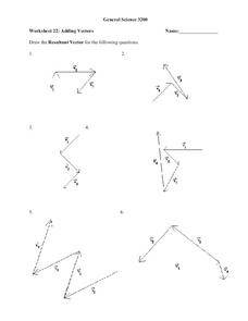 Adding Vectors Worksheet for 10th - Higher Ed | Lesson Planet