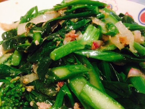 resepi sayur kailan ikan masin