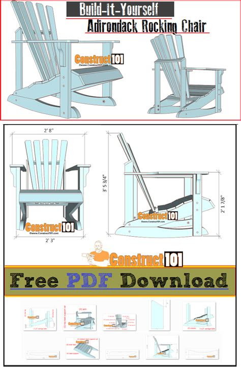 adirondack rocking chair plans   adirondack