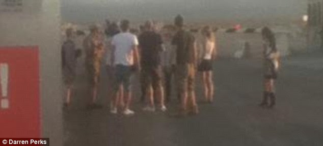 Do not enter: The moment the team sneak into Area 51 - and security teams immediately step in to arrest them