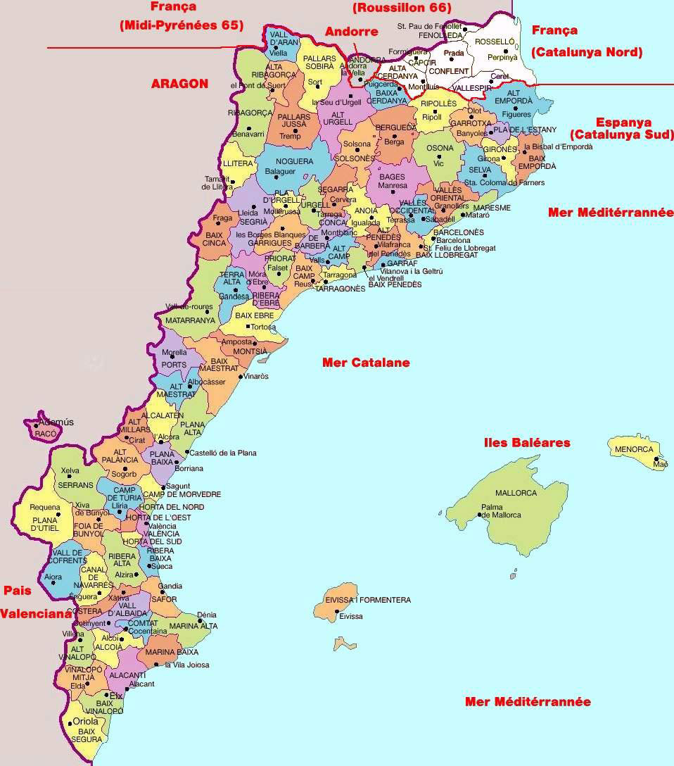 Carte de l'Espagne stations de vacances - Carte de l ...