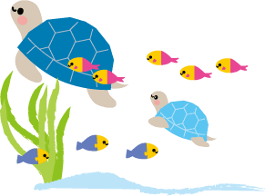 海の生き物のイラスト 無料イラストフリー素材