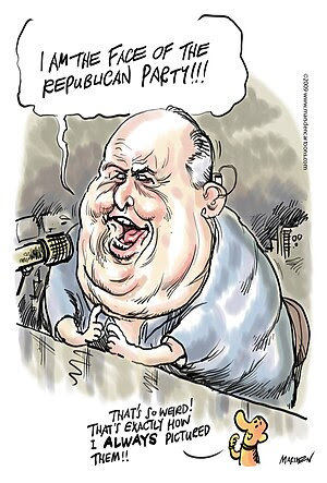 Rush Limbaugh Cartoon by Ian D. Marsden of mar...
