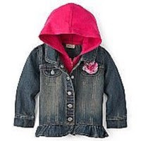 Arizona Brand Denim Hoodie Swacket ~ A Jacket & Sweater in One ~ Size 6-9 Months