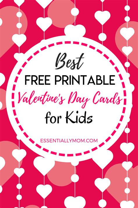  free printable valentine cards for kids essentially mom