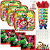 Super Mario Brothers Party Supplies Pack Serves 16: Dessert Plates,
Beverage Napkins, Cups, Table Cover and Birthday Candles